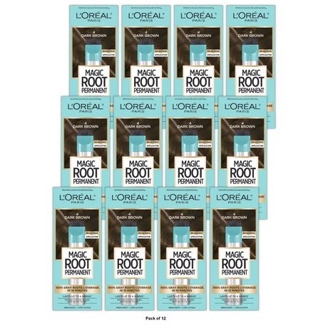 L'Oreal Paris Root Rescue Permanent Hair Color - Dark Brown 4 (Pack of 12)
