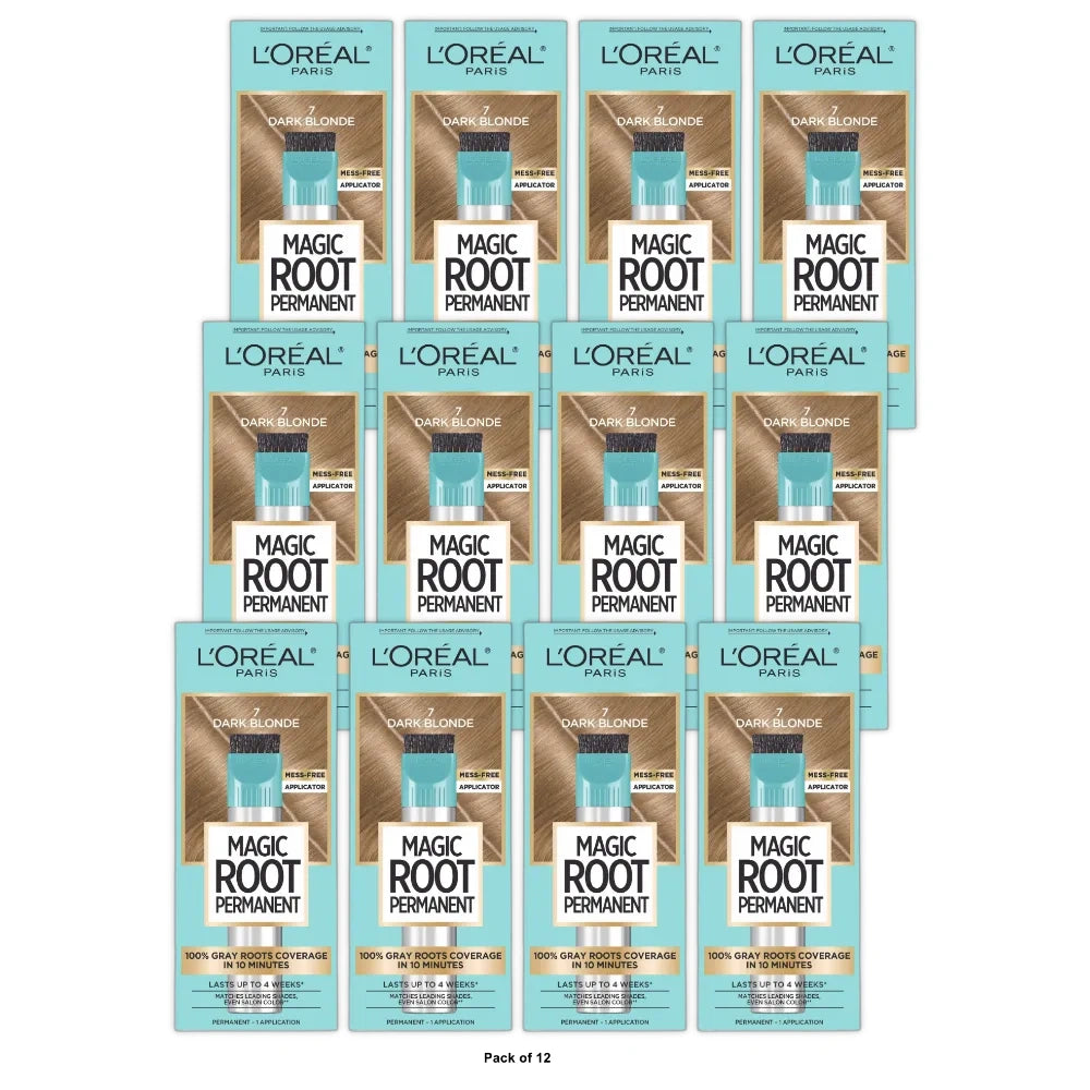L'Oreal Paris Root Rescue Permanent Hair Color - 7 Dark Blonde (Pack of 12)