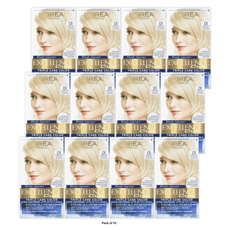 L'Oreal Paris Excellence Triple Protection Permanent Hair Color 6.3 fl OZ(Pack of 12)