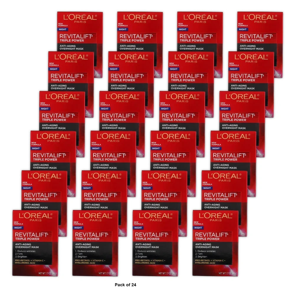 L'Oreal Paris Revitalift Triple Power Anti-Aging Night Cream - 1.7 Oz (Pack of 24)