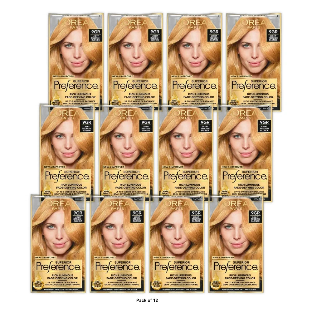 L Oreal Paris Superior Preference Permanent Hair Color Fade-Defying 1 Kit (Pack of 12)