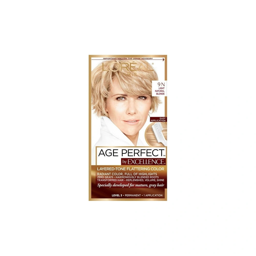 L Oreal Paris Age Perfect Permanent Hair Color 9N Light Natural Blonde (Pack of 12)