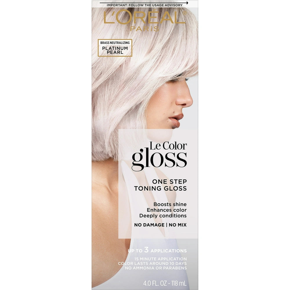 L'Oreal Paris Le Color Gloss One Step In-Shower Toning Hair Gloss for Bleached H (Pack of 12)