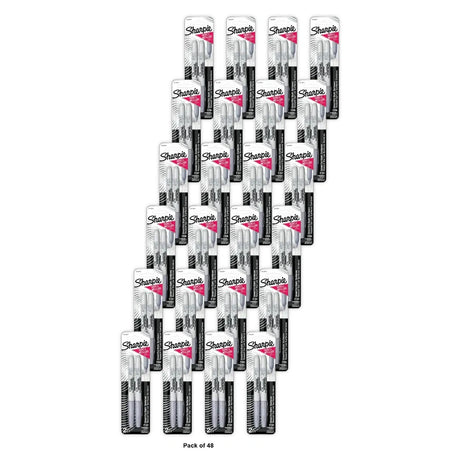 Sharpie Permanent Markers, Fine Point, Metallic, 2 Pack (39108PP) (Pack of 48)