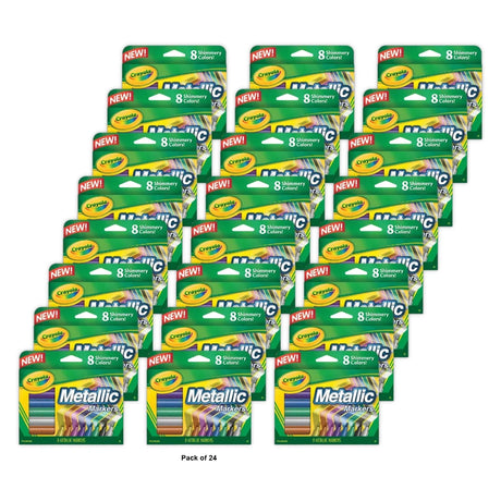 Crayola Metallic Markers-Shimmery Colors 8/Pkg (Pack of 24)