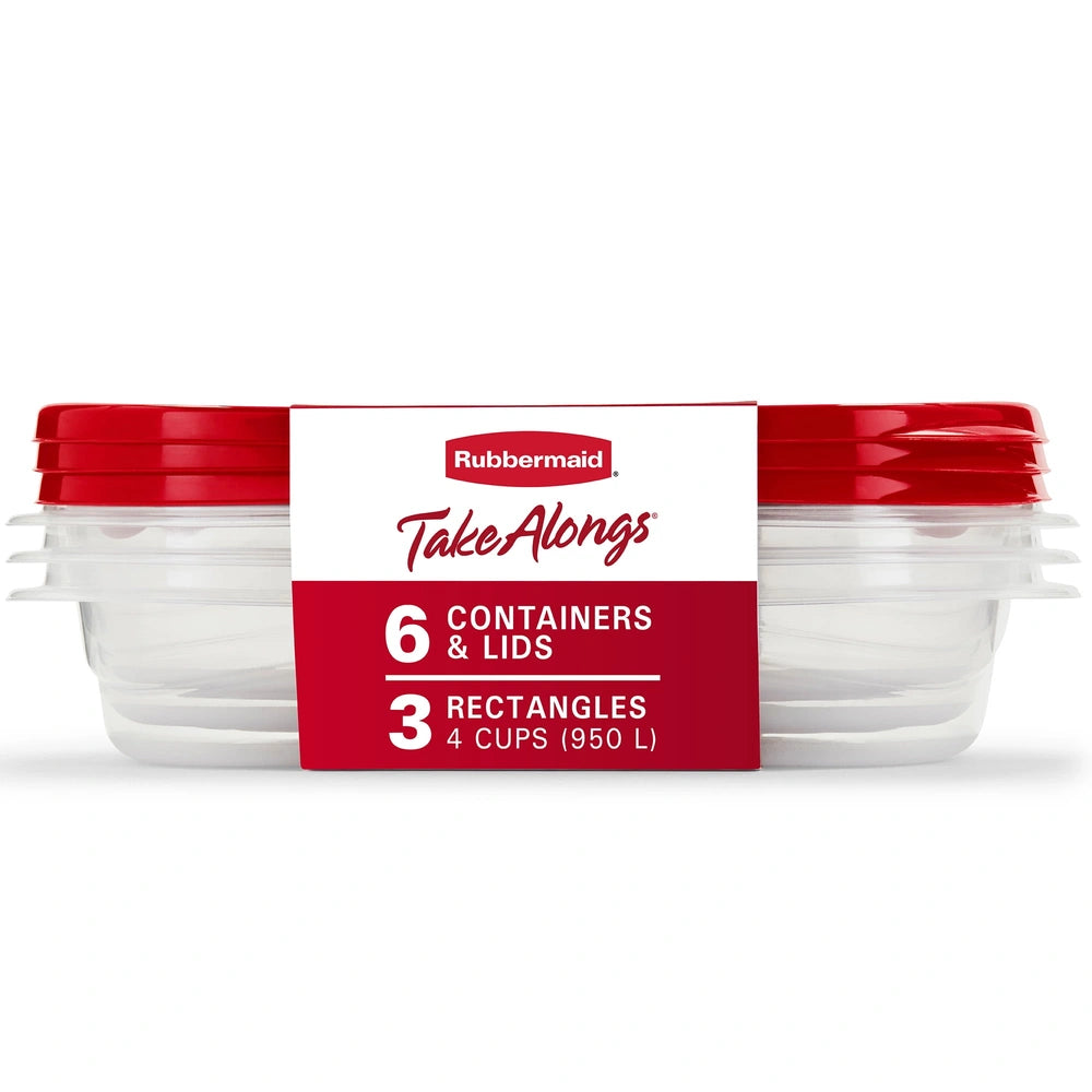 Rubbermaid TakeAlongs 4-Cup Rectangle Containers (Pack of 8)