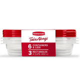 Rubbermaid TakeAlongs 4-Cup Rectangle Containers (Pack of 8)