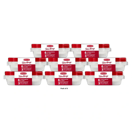 Rubbermaid TakeAlongs 4-Cup Rectangle Containers (Pack of 8)