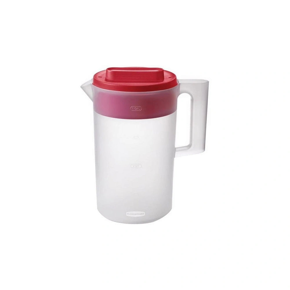 Rubbermaid Simply Pour Clear/Red Pitcher Plastic 1 gal (Pack of 2)