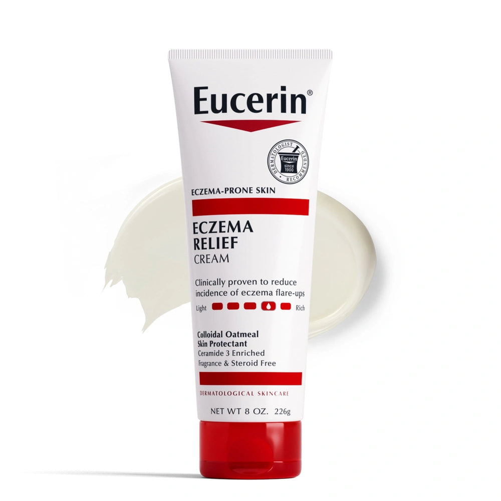 Eucerin Eczema Relief Body Cream for Dry Skin Unscented - 8 oz (Pack of 12)