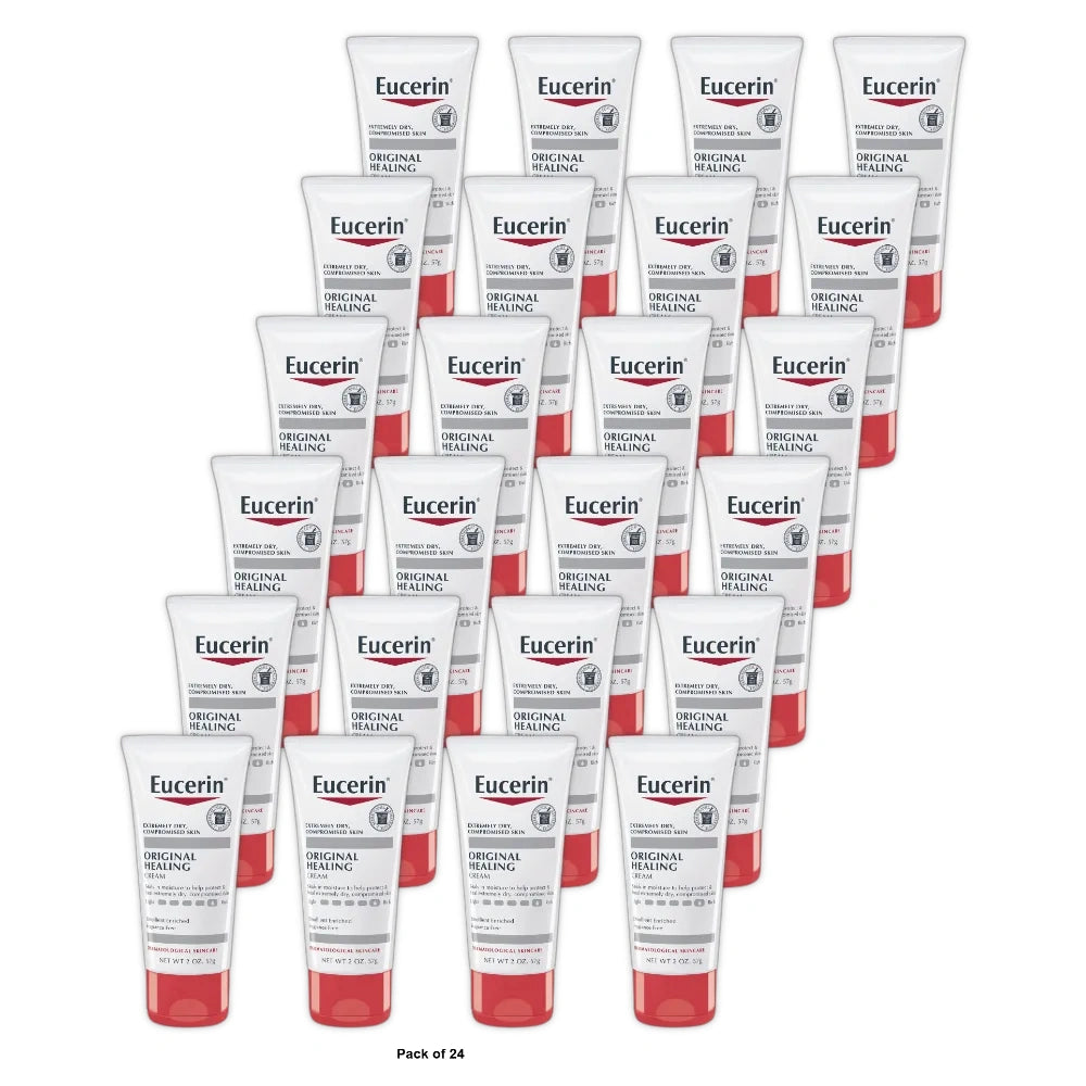 Eucerin Original Healing Cream - Fragrance Free, Rich Lotion for Extremely Dry S 2 Oz (Pack of 24)