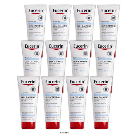 Eucerin Skin Calming Daily Body Cream Unscented 14 oz (Pack of 12)