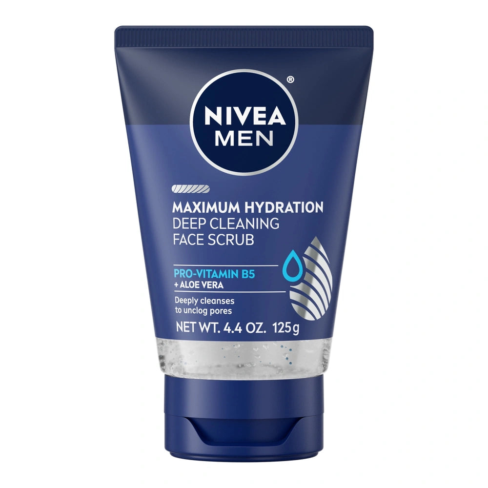 Nivea for Men Energy Face Scrub Tube, 4.4 OZ (Pack of 12)