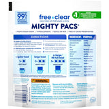 all Mighty Pacs Laundry Detergent Pacs Free Clear for Sensitive Skin Unscented 12.5 Oz (Pack of 6)