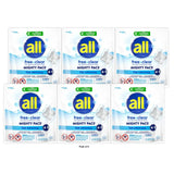 all Mighty Pacs Laundry Detergent Pacs Free Clear for Sensitive Skin Unscented 12.5 Oz (Pack of 6)