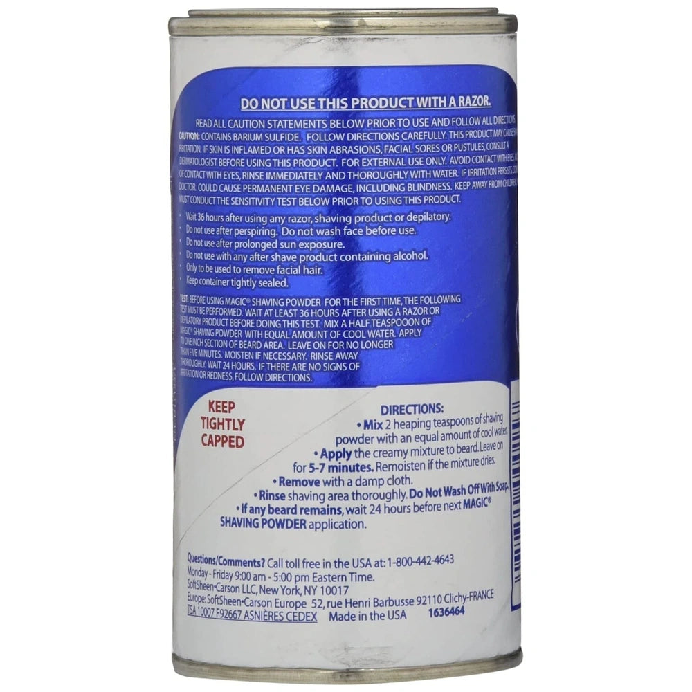 Magic Regular Strength Shaving Powder Hair Removal Depilatories for Men 5 fl oz (Pack of 6)