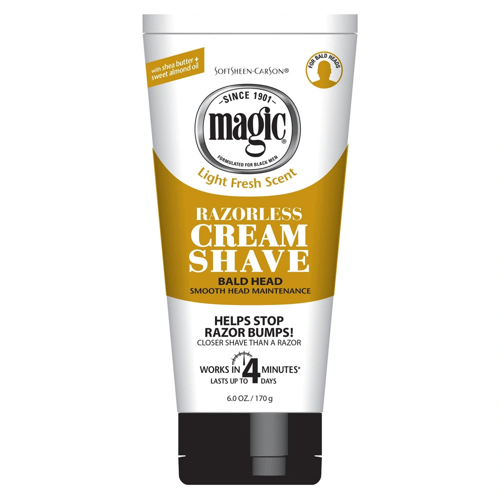SoftSheen-Carson Magic Shave Hair Removal Cream Bald Head Maintenance Depilato 6 oz (Pack of 6)