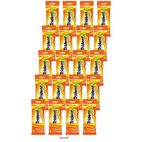 Trident Tropical Twist Chewing Gums 3pk 2.8 Oz (Pack of 20)