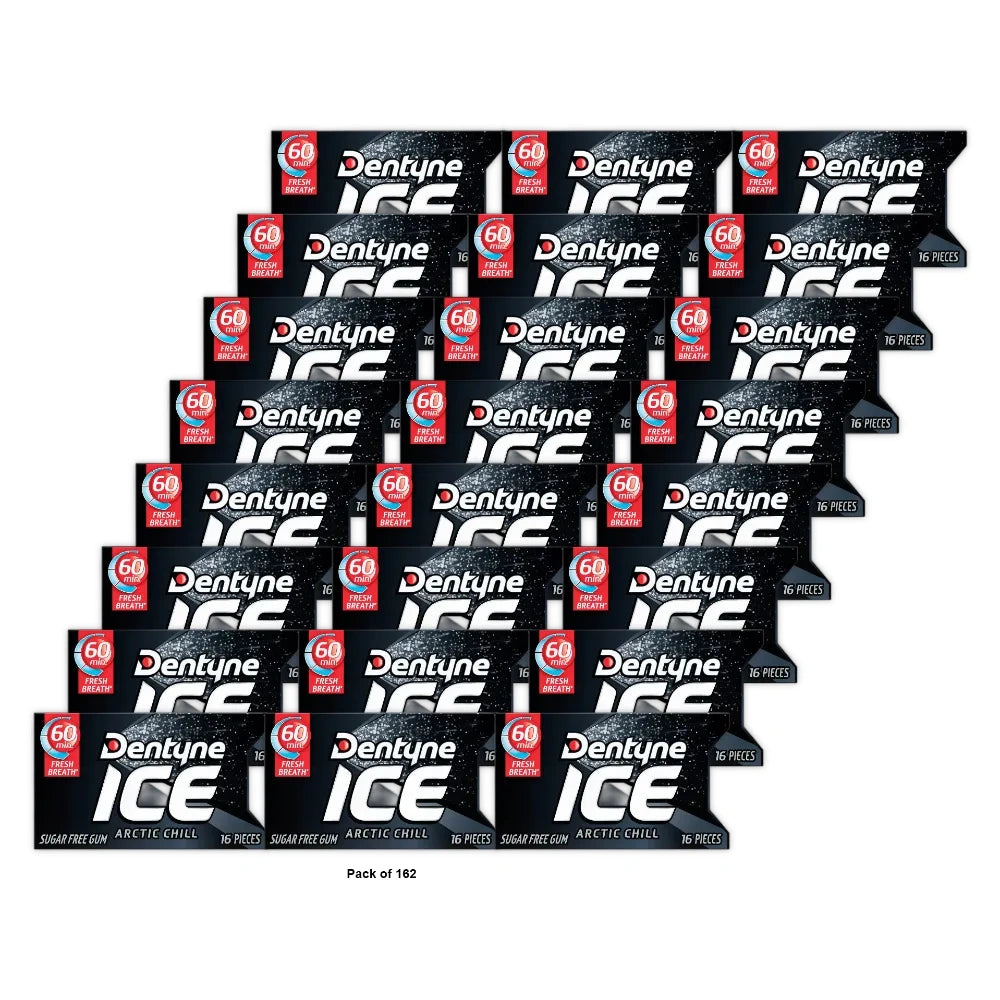 Dentyne Ice Sugar Free Gum, Pepermint, 16 Ct (Pack of 162)