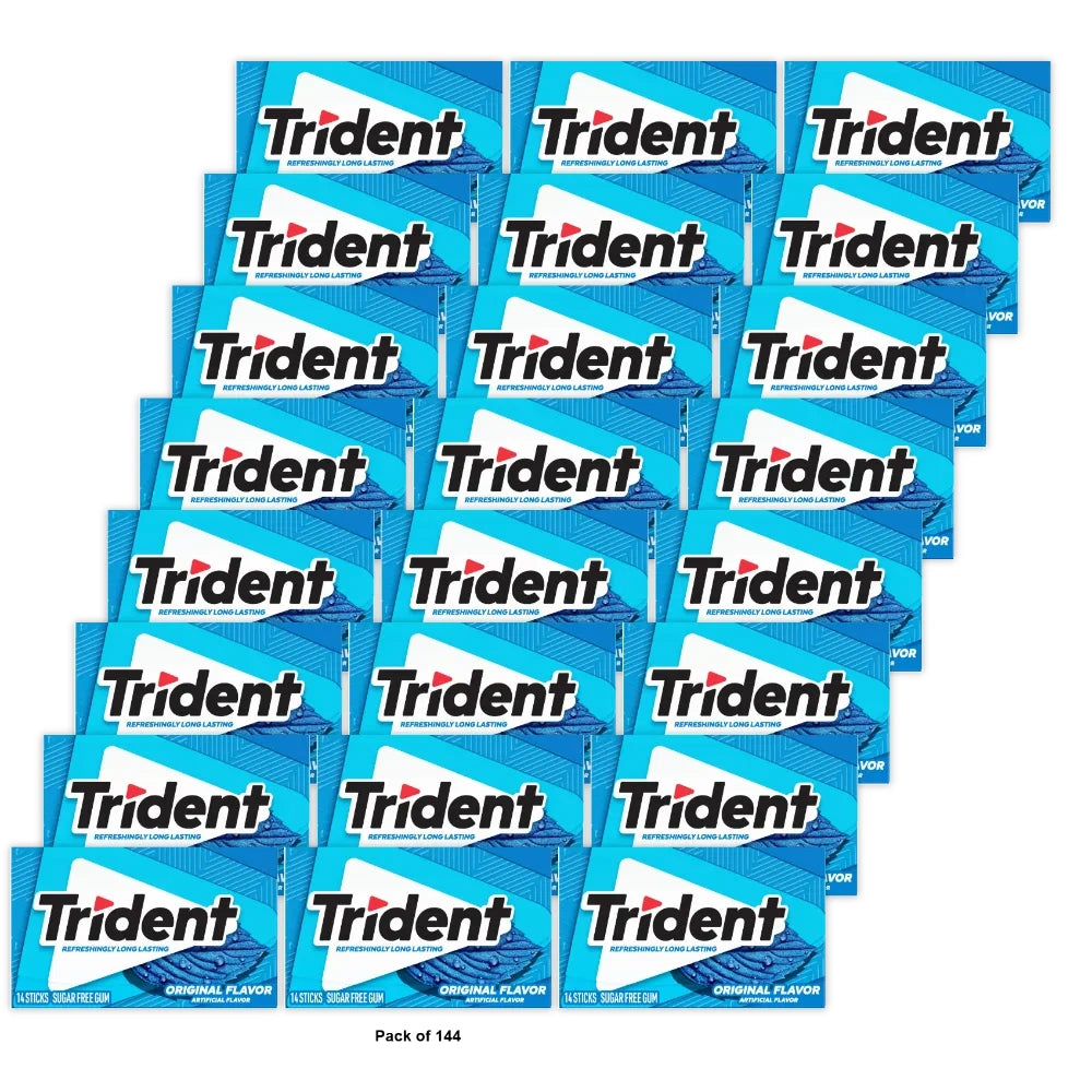 Trident Original Sugar Free Gum - 14 Ct (Pack of 144)