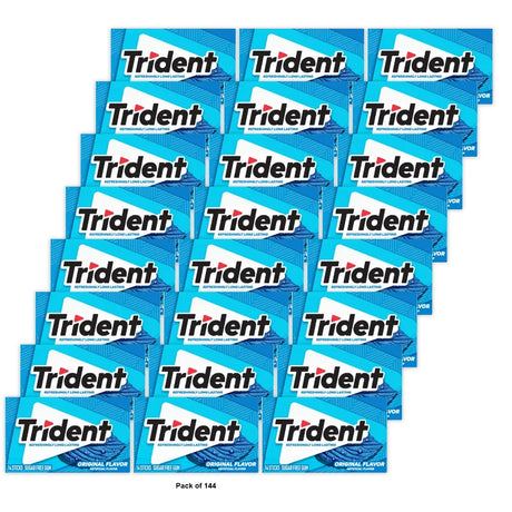 Trident Original Sugar Free Gum - 14 Ct (Pack of 144)