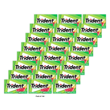 Trident Sugar Free Gum, Watermelon Twist, 14 Ct (Pack of 144)