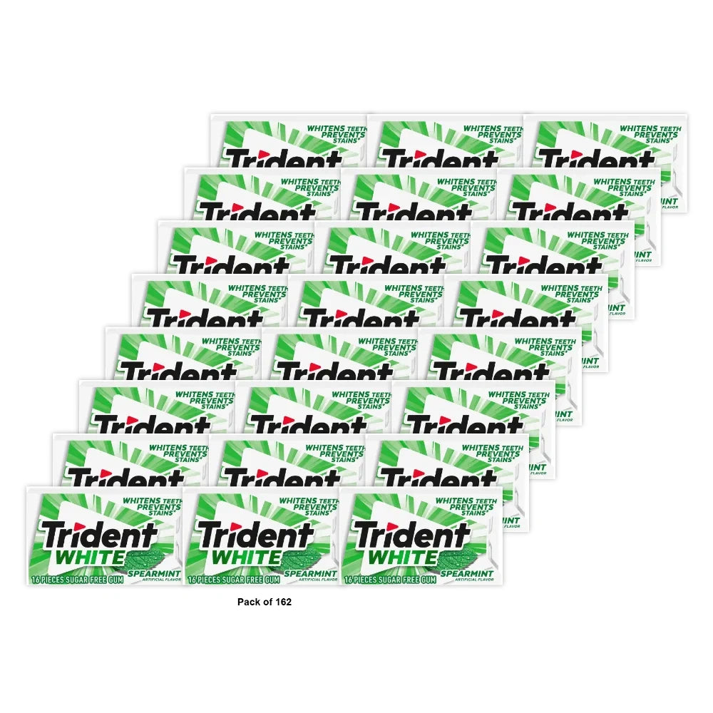 TRIDENT WHITE SPEARMINT 16PC (Pack of 162)