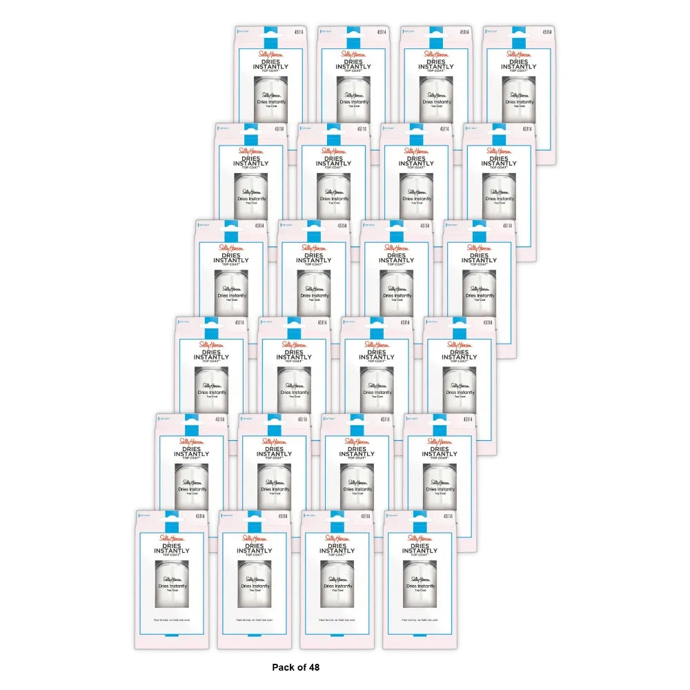 Sally Hansen Treatment Dries Instantly Top Coat Nail Polish 0.45 Oz (Pack of 48)