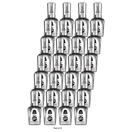 Sally Hansen Miracle Gel Nail Polish Lacquer Shiny Top Coat 0.5 fl oz (Pack of 72)
