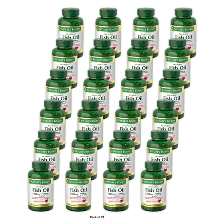 Nature s Bounty Fish Oil Softgels Double Strength 2400 Mg 90 Ct (Pack of 24)