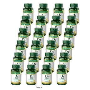 Nature’s Bounty Vitamin D3 1000 IU Softgels for Bone & Immune Support 350 Ct (Pack of 24)