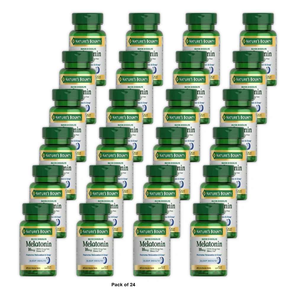 Nature s Bounty Melatonin Sleep Aid Tablets 10 Mg 45 Ct (Pack of 24)