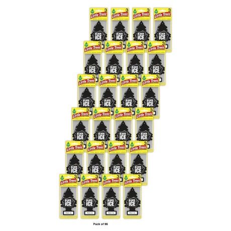 Little Trees Air Air Freshener Tree Black Ice (Pack of 96)