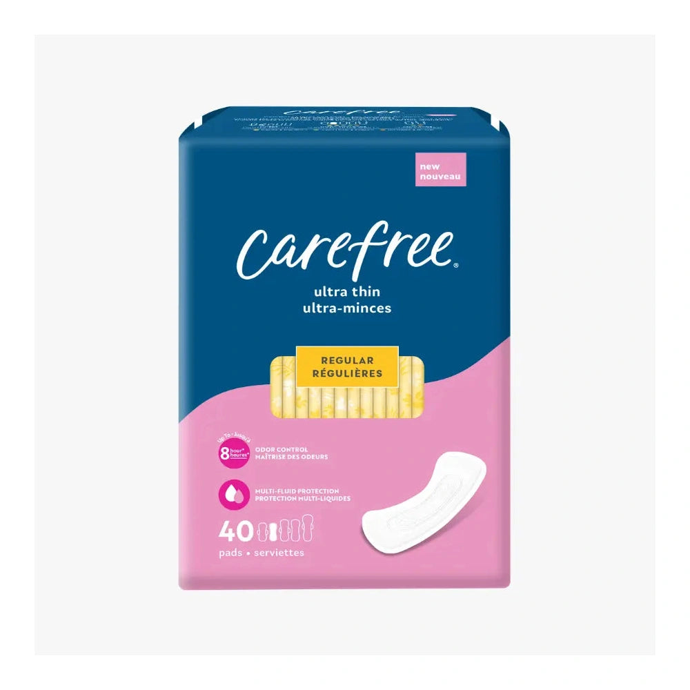 Carefree, Ultra Thin, Regular, 40 Pads (Pack of 4)