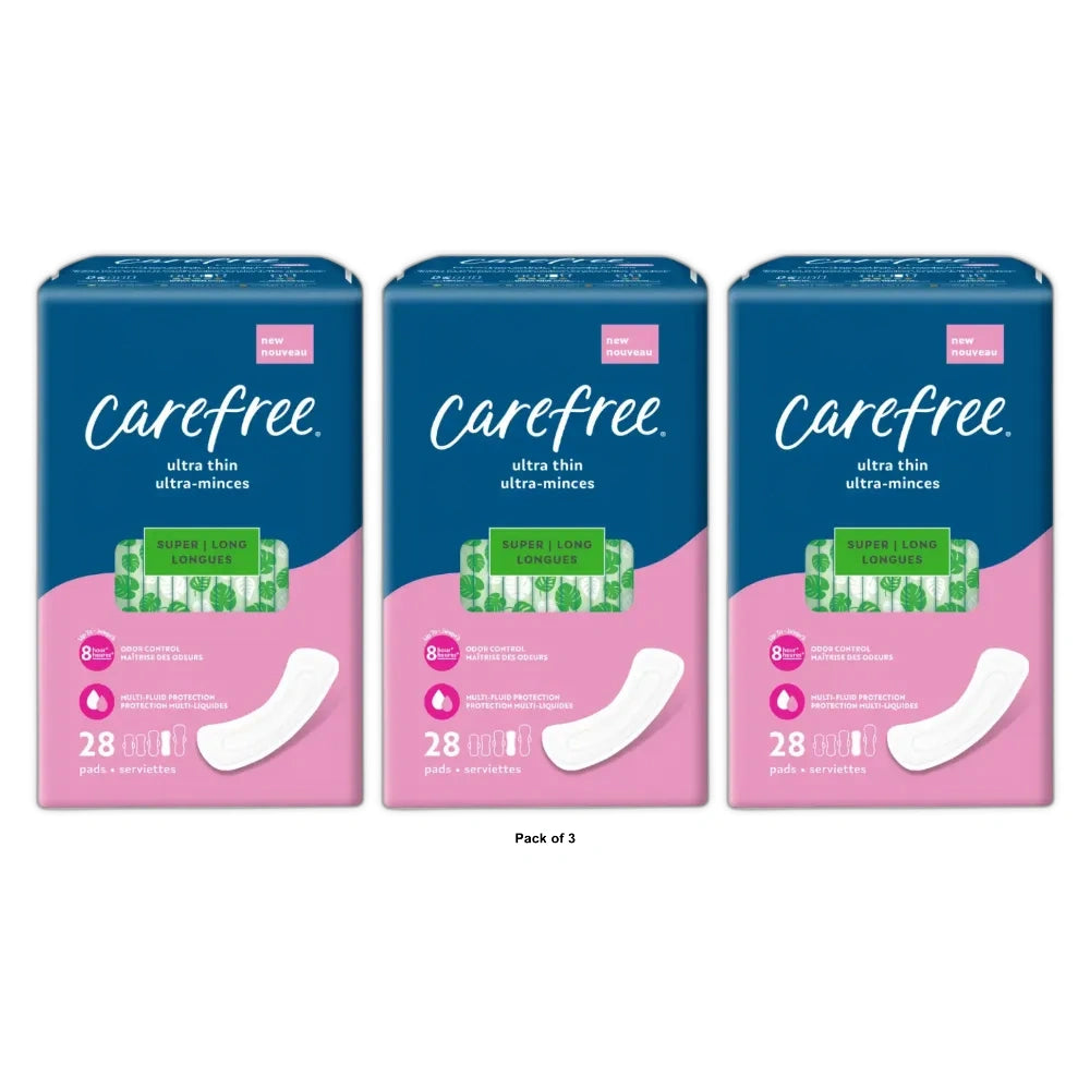 Carefree, Ultra Thin, Super Long (Pack of 3)