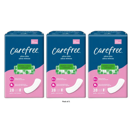 Carefree, Ultra Thin, Super Long (Pack of 3)