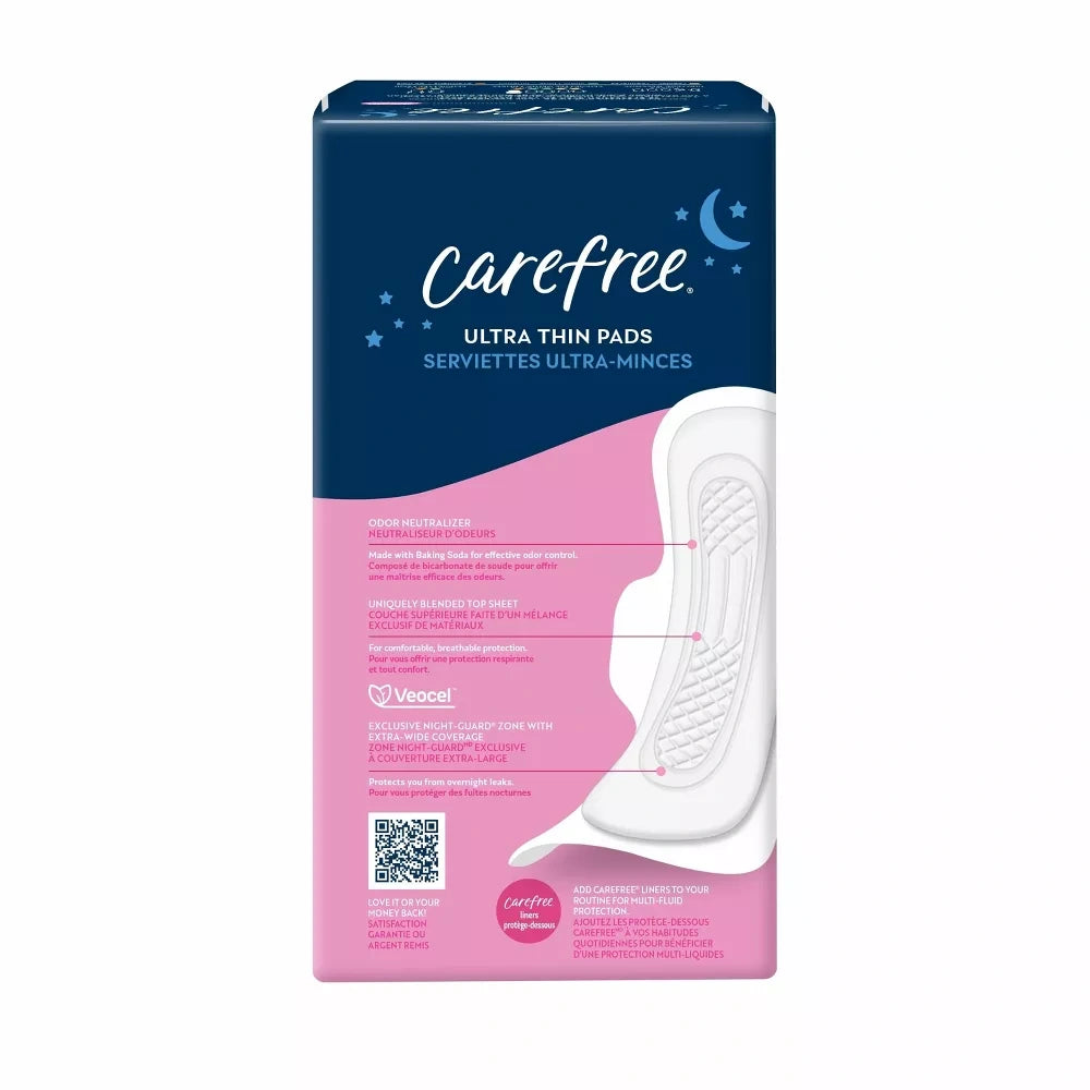Carefree Ultra Thin Overnight Pads with Wings - (Pack of 3)