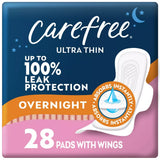Carefree Ultra Thin Overnight Pads with Wings - (Pack of 3)