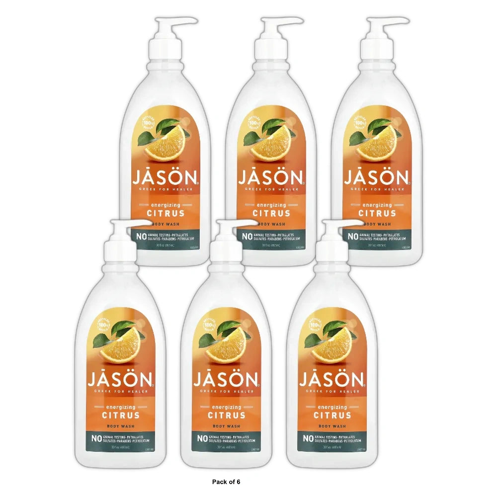 JASON Energizing Body Wash Citrus 30 fl oz (Pack of 6)