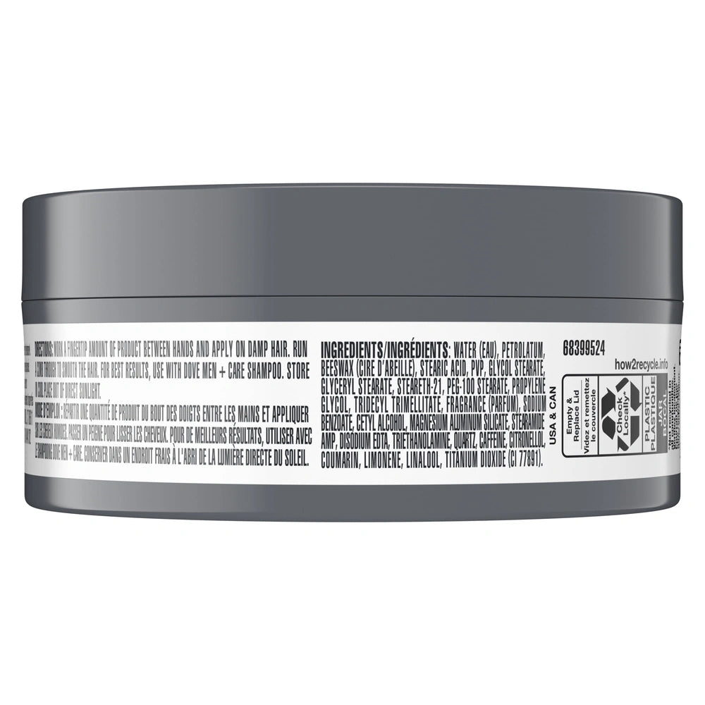 Dove Sculpting Hair Paste Pomade Textured Look Medium Hold Matte Finish for Men 1.75 oz (Pack of 12)