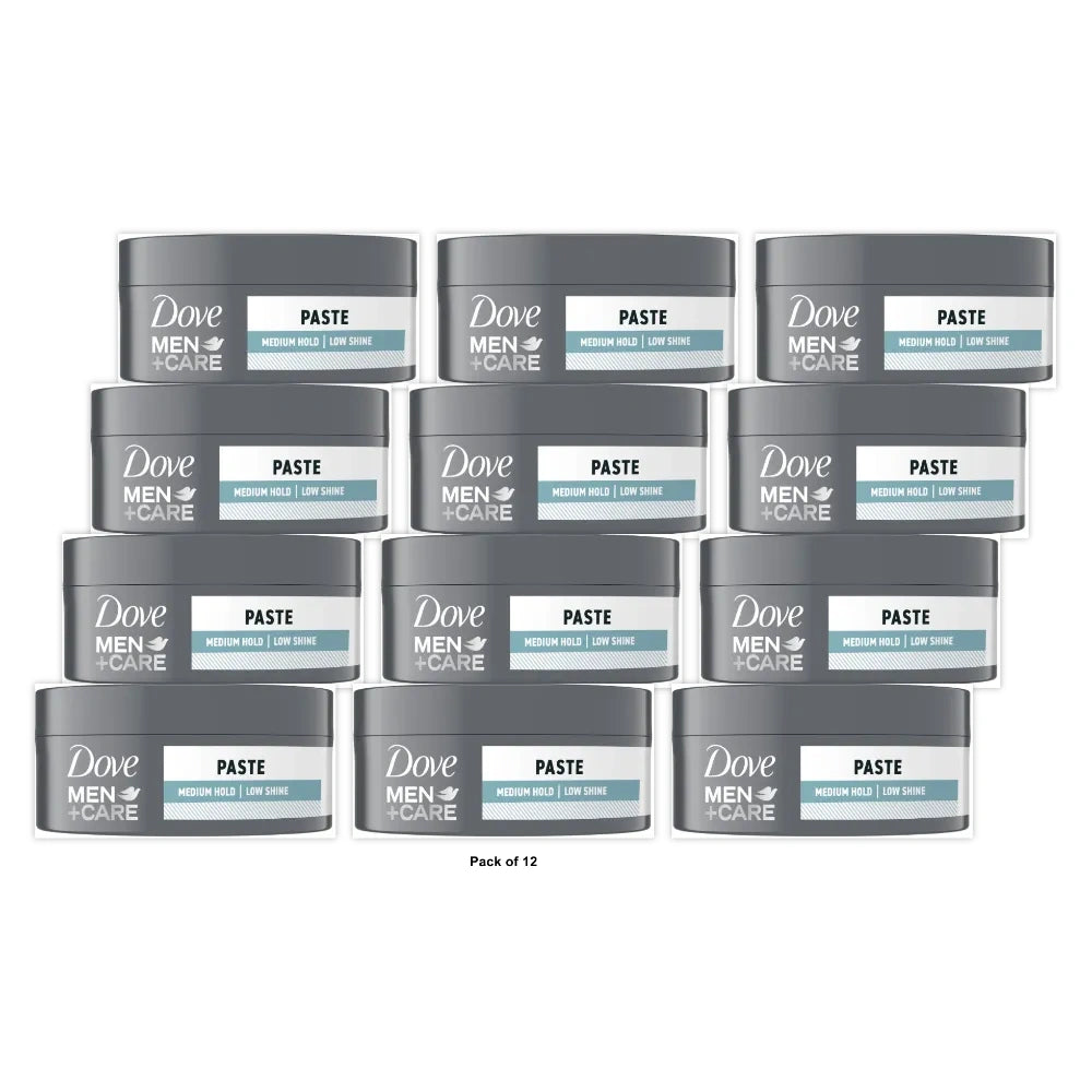 Dove Sculpting Hair Paste Pomade Textured Look Medium Hold Matte Finish for Men 1.75 oz (Pack of 12)