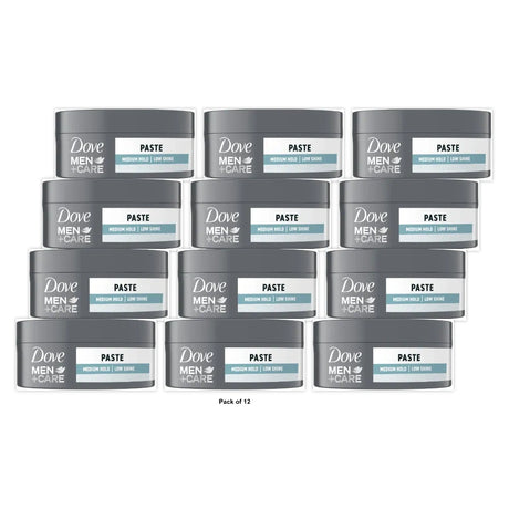 Dove Sculpting Hair Paste Pomade Textured Look Medium Hold Matte Finish for Men 1.75 oz (Pack of 12)