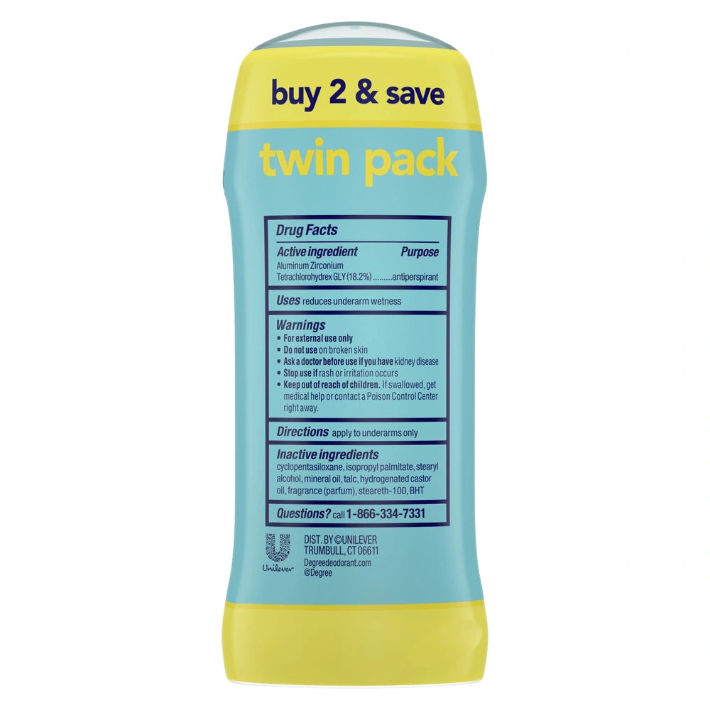 Degree Long Lasting Antiperspirant Deodorant Stick Twin Pack Fresh 2.6 Oz (Pack Of 6)