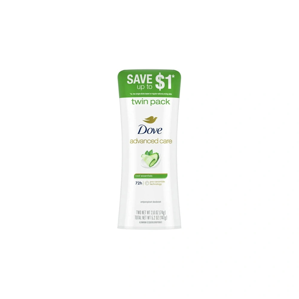 Dove Advanced Care Antiperspirant Deodorant Stick Cool Essentials 2.6 Oz (Pack Of 6)