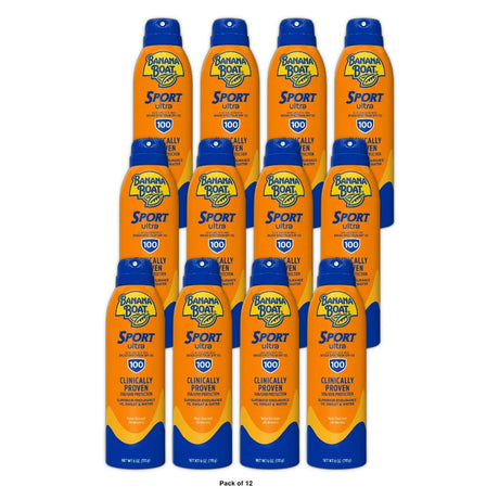 Banana Boat Sport Ultra, Broad Spectrum Sunscreen Spray, SPF 100 6Oz (B004CDTC) (Pack of 12)
