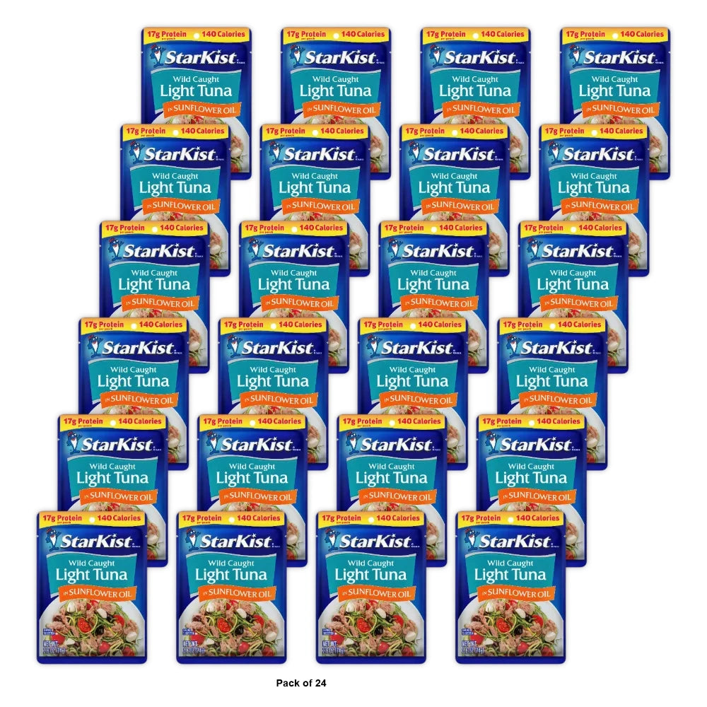 StarKist Chunk Light Tuna in Sunflower Oil Pouch - 2.6 Oz (Pack of 24)