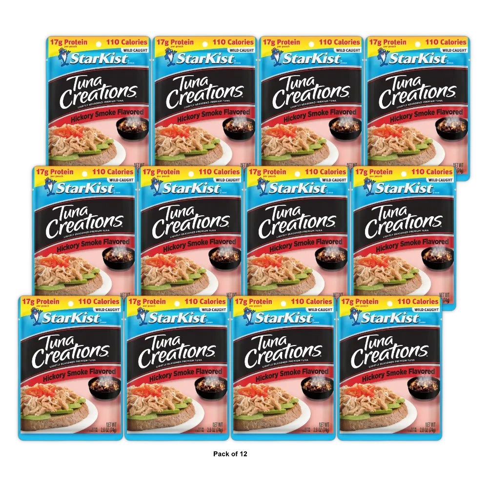 StarKist Tuna Creations Hickory Smoked 17g Protein Pouch 2.6 OZ (Pack of 12)
