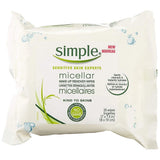 Simple Kind to Skin Cleansing Wipes Micellar 25 Wipes (Pack of 6)