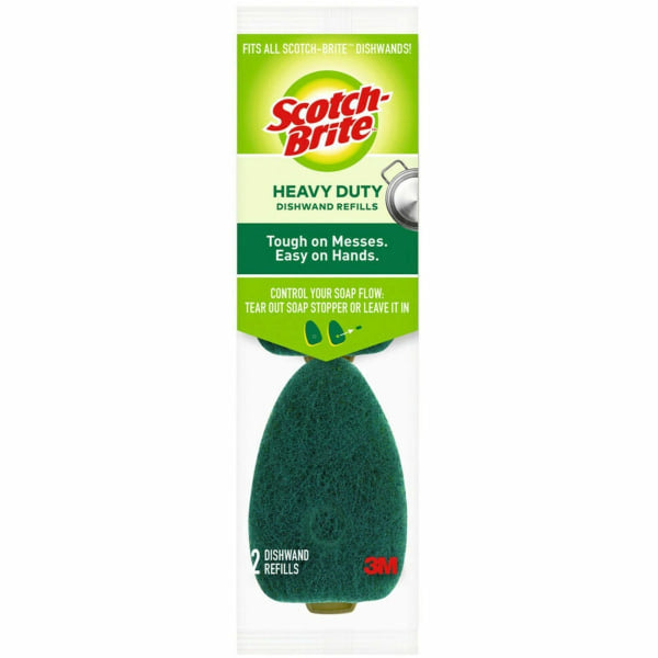 Scotch-Brite Heavy Duty Dishwand Refill Heads 2 Ct (Pack of 7)