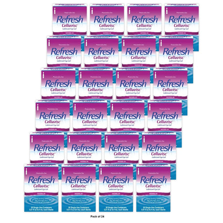 Refresh Celluvisc Lubricant Eye Gel Single-Use Containers - 30 Ct 0.01 Oz (Pack Of 24)